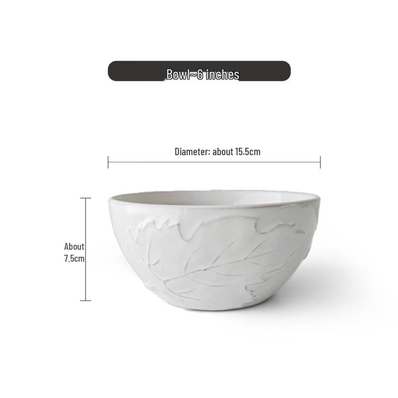 ZISIZ Nordic Style 6-inch Ceramic Bowl
