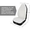 Bulopur Cute Black Gray Skull Set of 2 Car Seat Covers Universal Auto Front Seats Protector Fits for Car,SUV Sedan,Truck