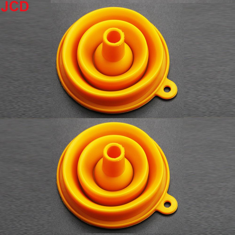 JCD 1pcs Silicone Collapsible Foldable Funnel Household Kitchen Cooking Tools Portable Wine Mini Portable Oil Pot Funnel