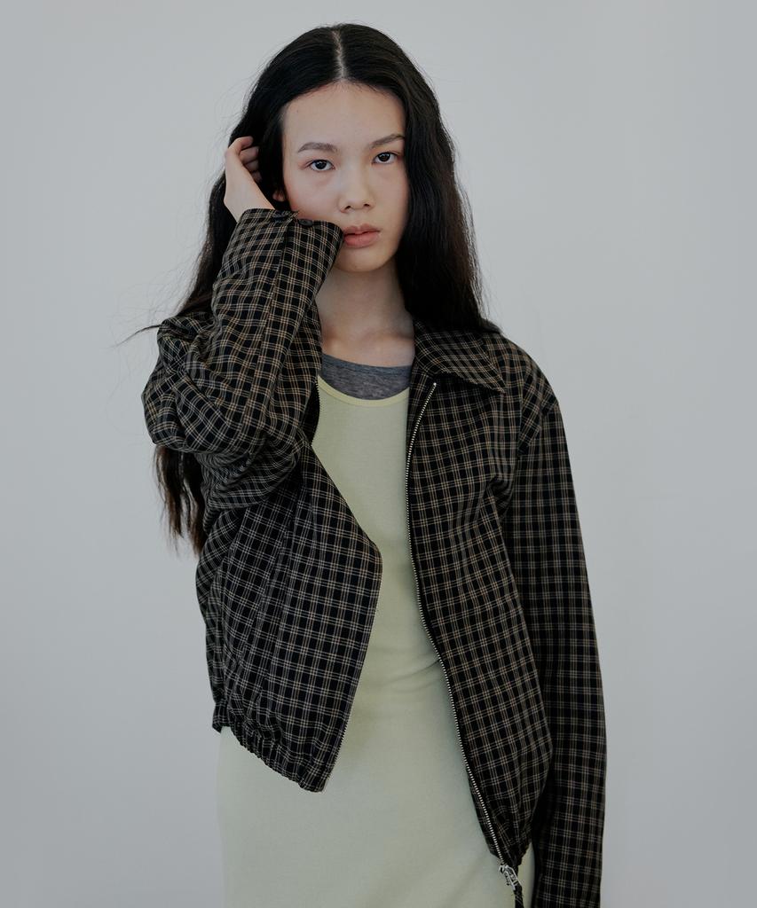 Nuakle Check Blouson_Black