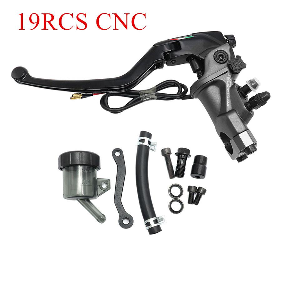 Left  Side CNC 19 RCS Motorcycle Brake Master Cylinder Cable clutch Radial Brake Pump 22mm Universal For Honda Yamaha Kawasaki Suzuki