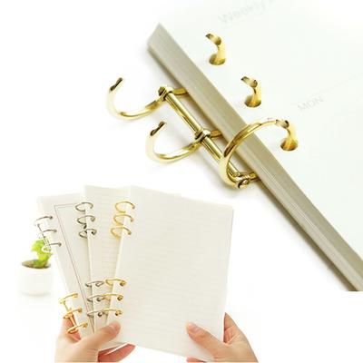 2Pcs/Lot Notebook Metal Circle Loose Leaf Ring Scrapbook Clips Hinged Binder Album