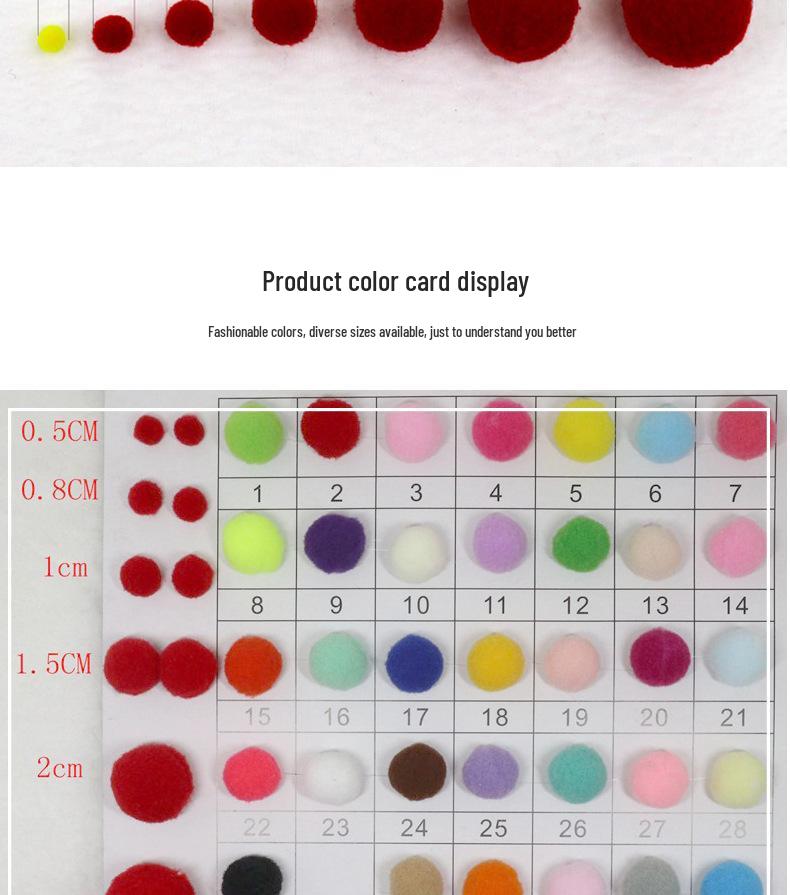 In Stock: High Elasticity Fluffy Polyester Hairball for DIY Handmade Clothing Accessories