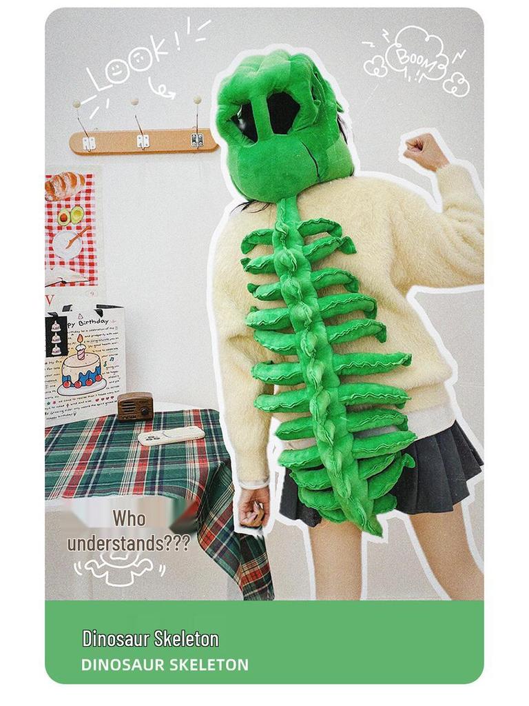 Lu Han Dinosaur Plush: Funny Skeleton Hat & Mask