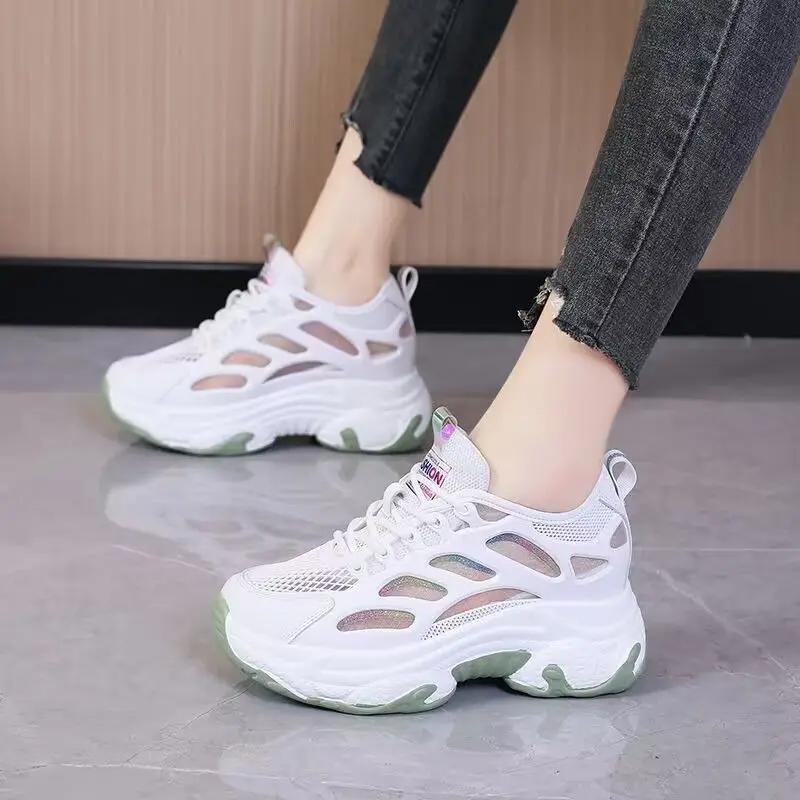 Fashion Spring Autumn Mesh Breathable Shoes for Women Cheap Walking Stylish Offer Comfortable and Elegant New In Woman Footwear On Sale