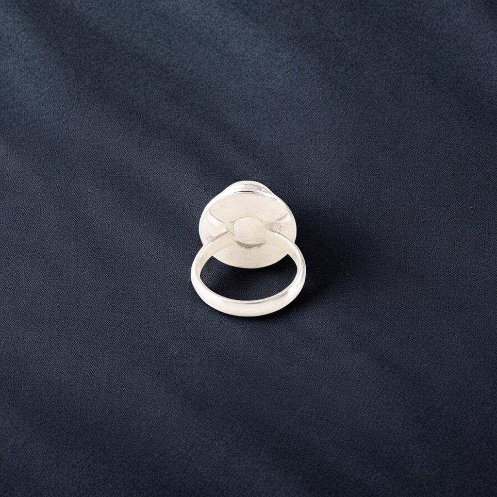 925 Sterling Silver Jewelry Rainbow Moonstone Handmade Ring For Christmas Gift RR-62-35