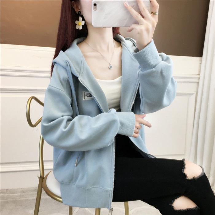 2024 Women’s Petite Velvet Hooded Cardigan – New Autumn/Spring Fashion XL