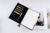 A5 Genuine Leather Notebook Compatible with Hobonichi Premium Planner Cover with Pen Card Bookmark and Snap Business Gift Cover, Cousin, Holder,