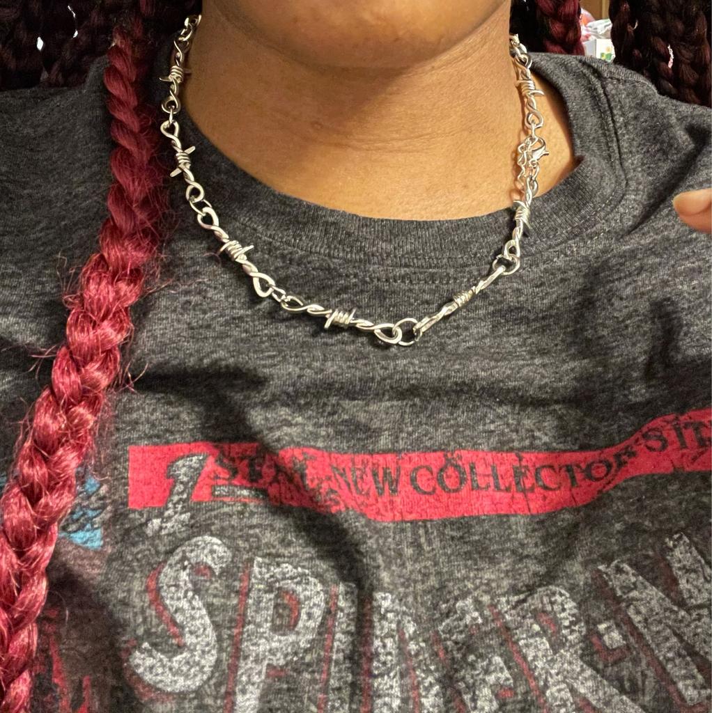 Small Wire Brambles Iron Unisex Choker Necklace Women Hip-hop Gothic Punk Barbed Wire Little Thorns Chain Choker Jewelry Gifts
