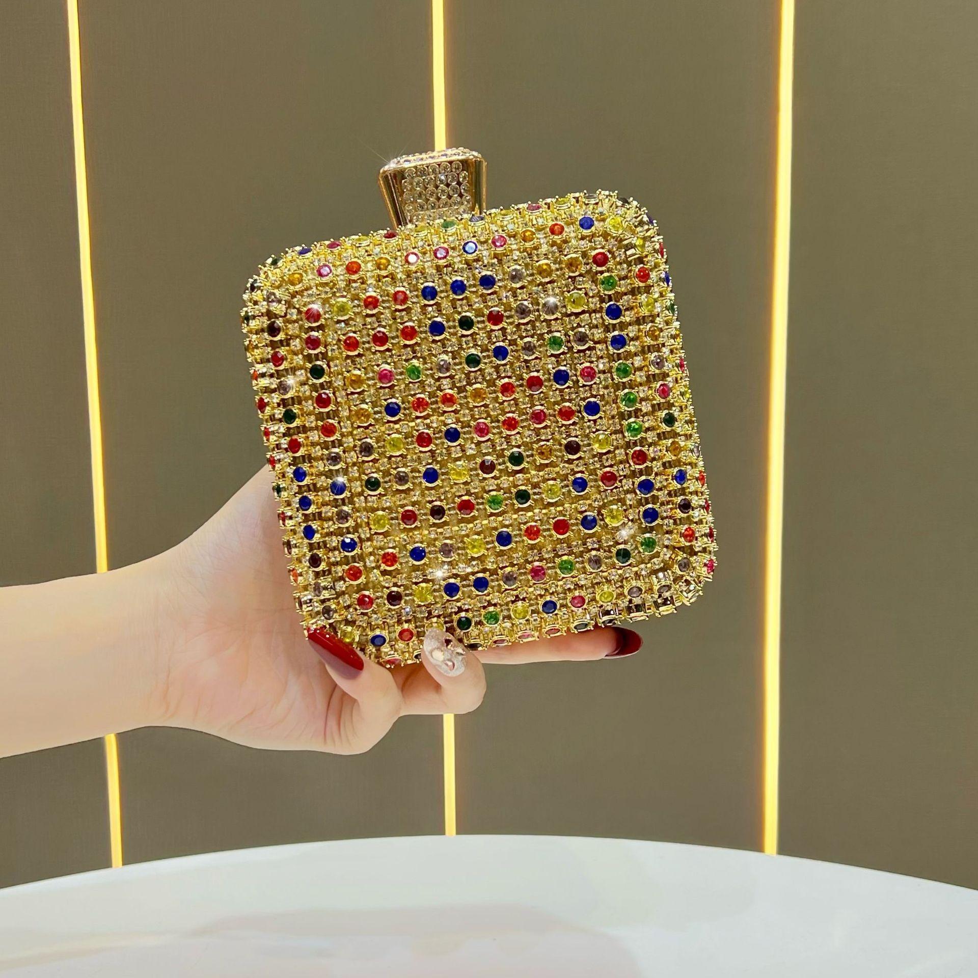 

Hand-held Bag Party Small Bag Women s Handbag Formal Dress Bag Socialite Dinner Party Bag різнокольоровий/золотий