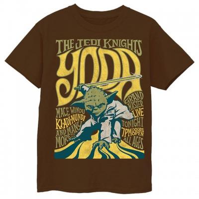 Chłopięcy T-shirt z plakatem Yoda Rock