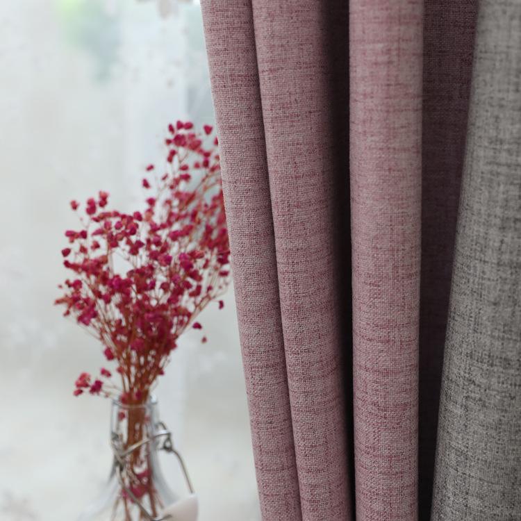 2020 Splicing Curtains Full Blackout Nano-Coated Linen Curtains Finished Products Can Be Customized And Cut Zero