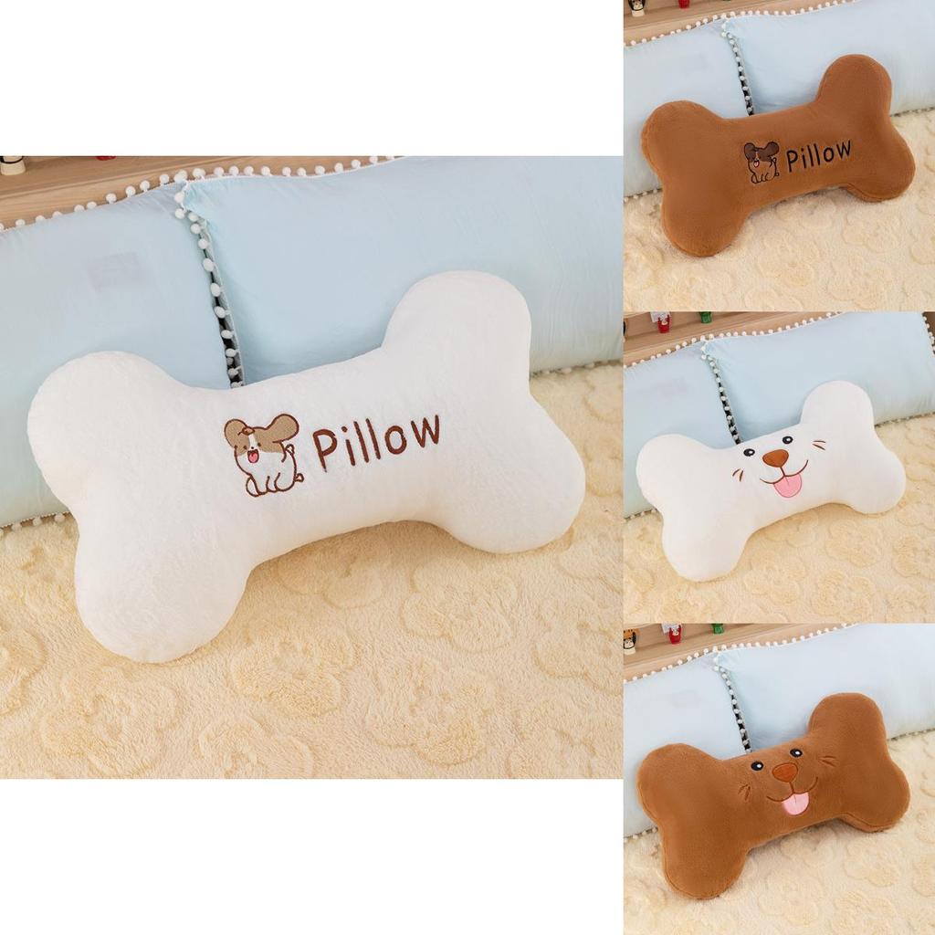 Cartoon Dog Bone Shaped Plush Pillow Gift For Kids And Teens