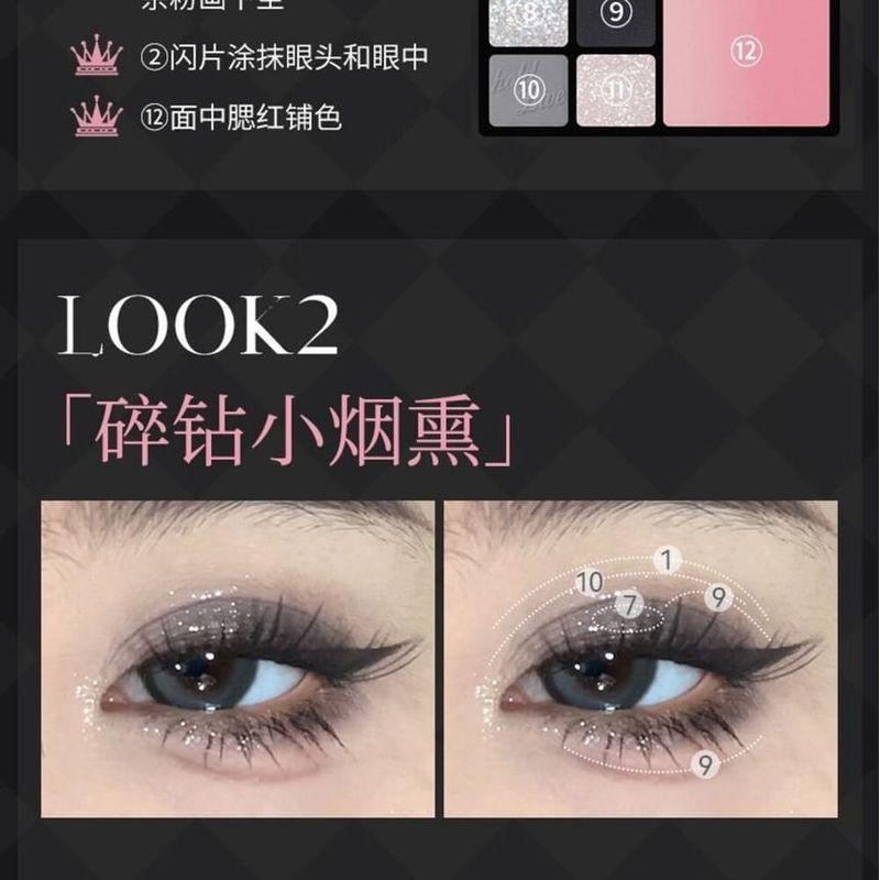 HOLD LIVE - 12 Color Pink Mist Compreshensive Powder Palette - H07