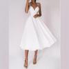 Multi-Color European & American Women's Sexy Swing Evening Dress with Spaghetti Straps