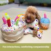 Eco-Friendly Cartoon Kitten Dog Chew Teething Toy Small Pet Birthday Cake Gift Box with Sound Relieving Boredom Plush Toy