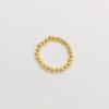 Vlen 18K Gold Plated Triple Stackable Rings Set Adjustable Beaded Jewelry for Women Elegant Elastic Rings Gift for Anniversary