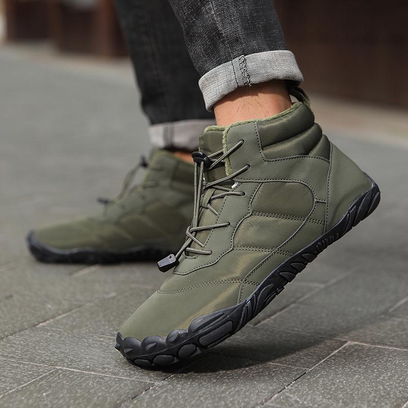 Unisex Waterproof Non-Slip Winter Hiking Boots with Plush Lining