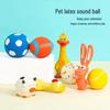 Haustier Latex Spielzeug: Klingender Baumwollgefüllter Rugby-, Fußball-, Volleyball für Hunde