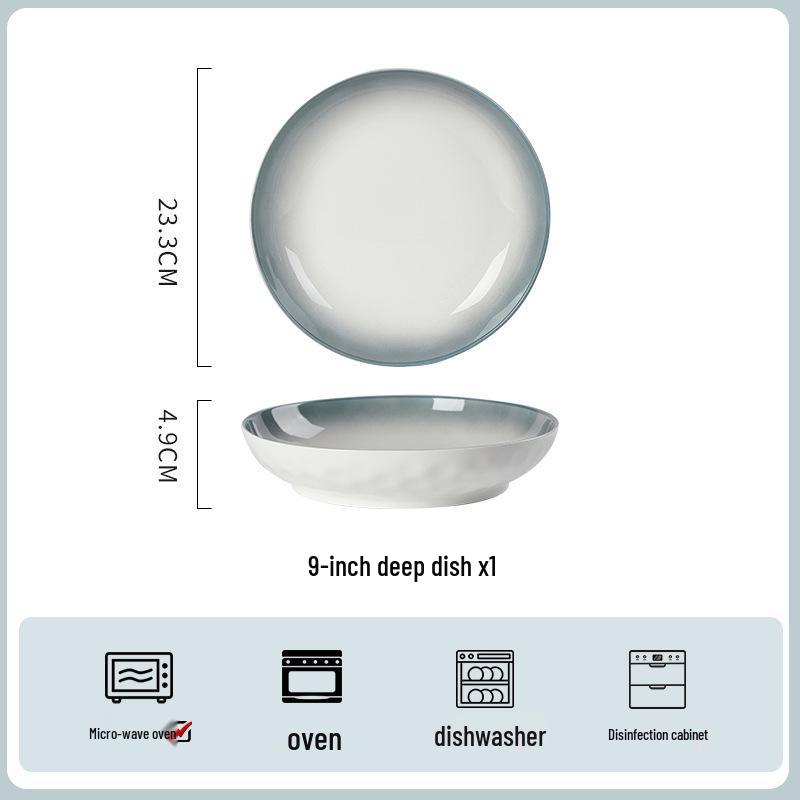 Verdicktes Anti-Verbrühungs-Keramik-Geschirrset mit Schüsseln und Tellern