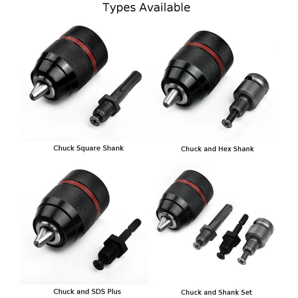 Keyless Drill Chuck 213mm 12inch for SDS PLUS 2 13mm Clamp Range Ergonomically Designed for Comfort and Efficiency