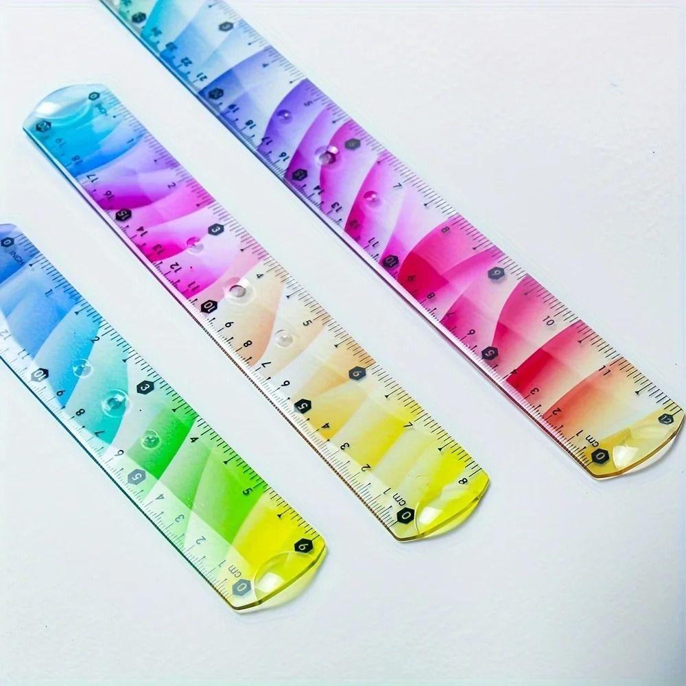 20/30CM Straight Ruler Flexible Set Square Multifunctional Soft Ruler Set  Students Use