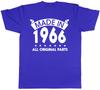 Made in 1966 All Original Parts Birthday Mens Short Sleeve TShirt
