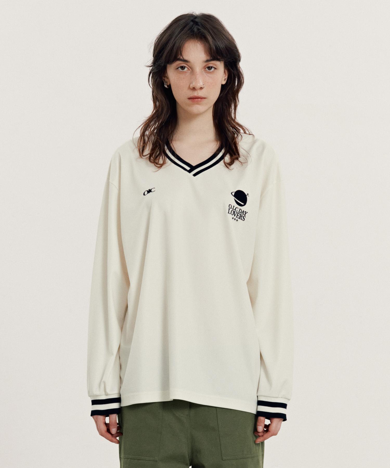 Oioi Collection New Symbol V-Neck Jersey_White L