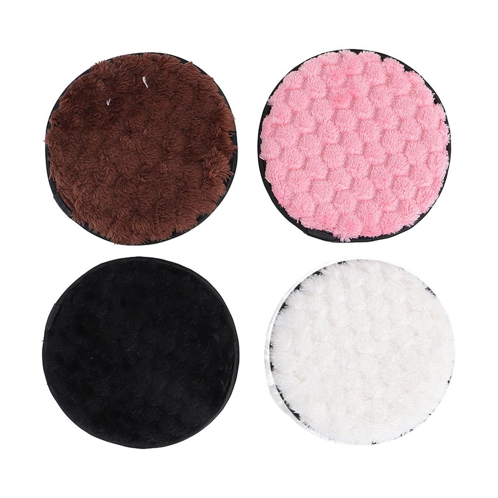 4 Stück Wiederverwendbare Make-up-Entferner-Pads Superfein Gesichts-Make-up Reinigungs-Puff Make-up-Werkzeug