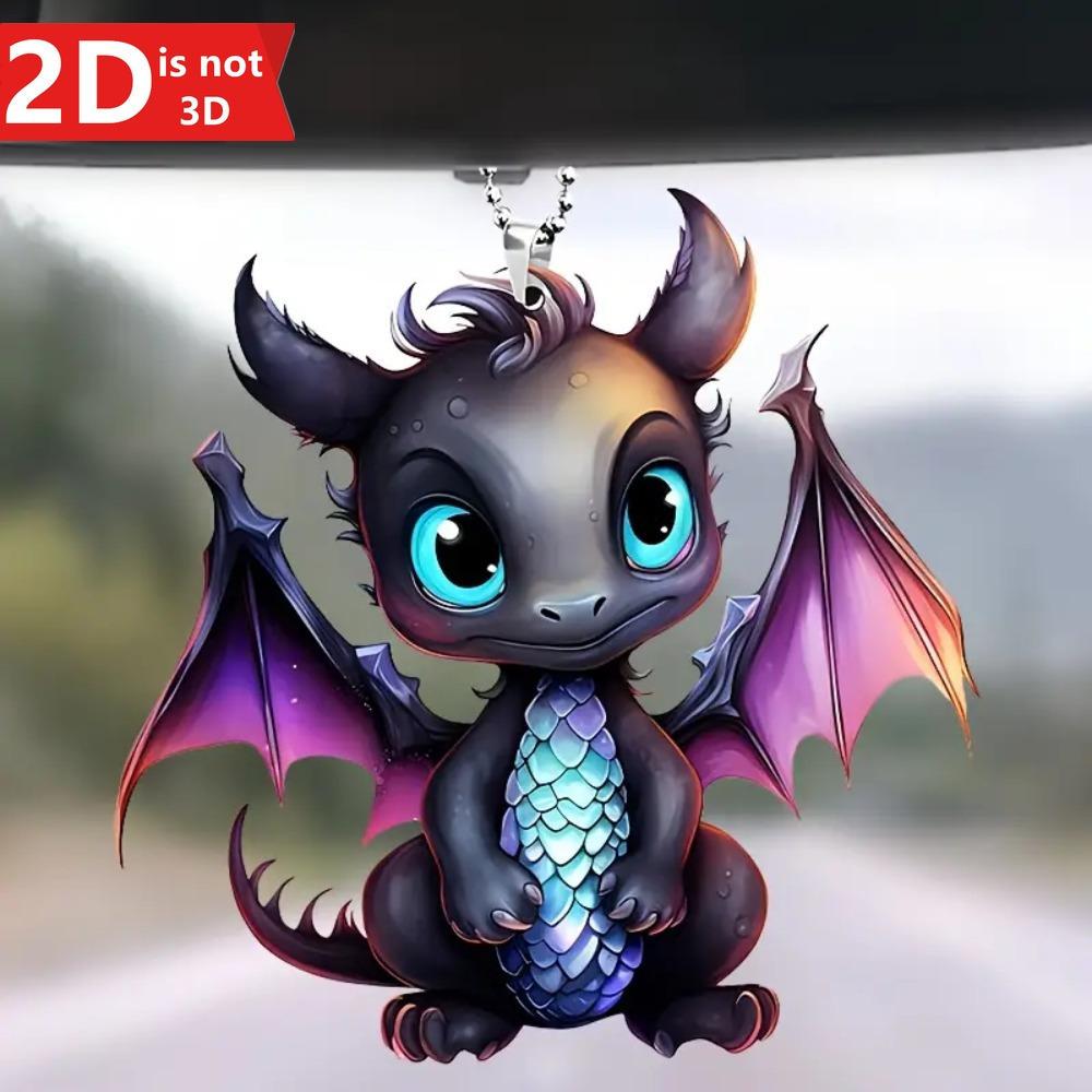 

Cute purple pterosaur pendant for car mirrors and keychains. A fun gift for friends. чистый