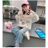 Girls Printed Hooded Sweatshirt Long Sleeve Casual Top for Spring and Autumn