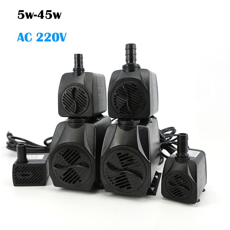 3/5/10/16/25/35/45W Submersible Water mirco Pump EU 220v for Water Garden Hydroponic Systems Aquarium Table top Fountains Pon