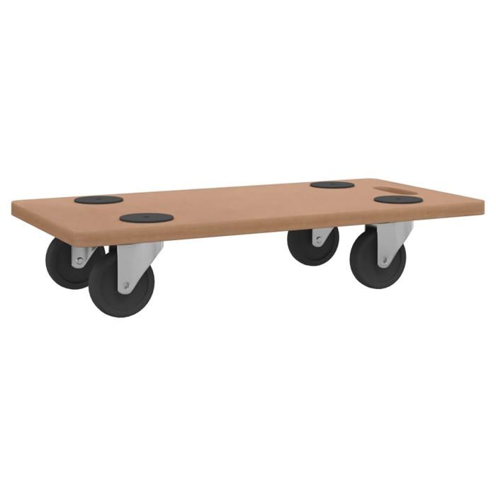 VidaXL Dollies On Wheels 6 Pcs Rectangular Engineered Wood, Moving Dolly, Platform with Wheels, 154886