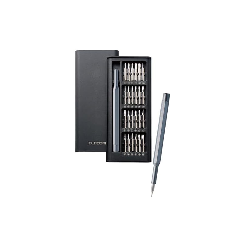 ELECOM Precision Screwdriver Set for Repair, Disassembly, and DIY. Lightweight, Nickel-plated to prevent rust, passed thermal shock and hardness