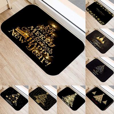 Tapis de porte d'entrée décoratif joyeux noël et nouvel an, décoration de la maison, salon, couloir, salle de bain, tapis de sol antidérapant