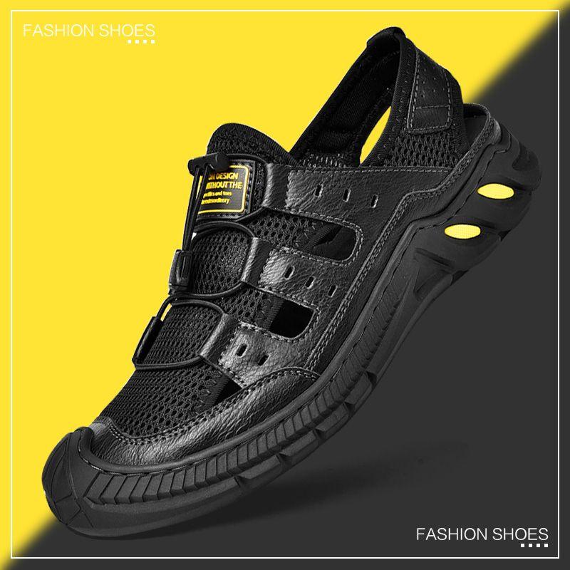 

Спортивные сандалии Мужские пляжные сандалии с дырками на плоской подошве 46