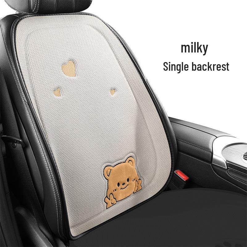 Universal Bieye Bear Cartoon Car Seat Cushion, Cotton & Linen, for All Seasons - Fits Buick Verano, Blue 6 Regal