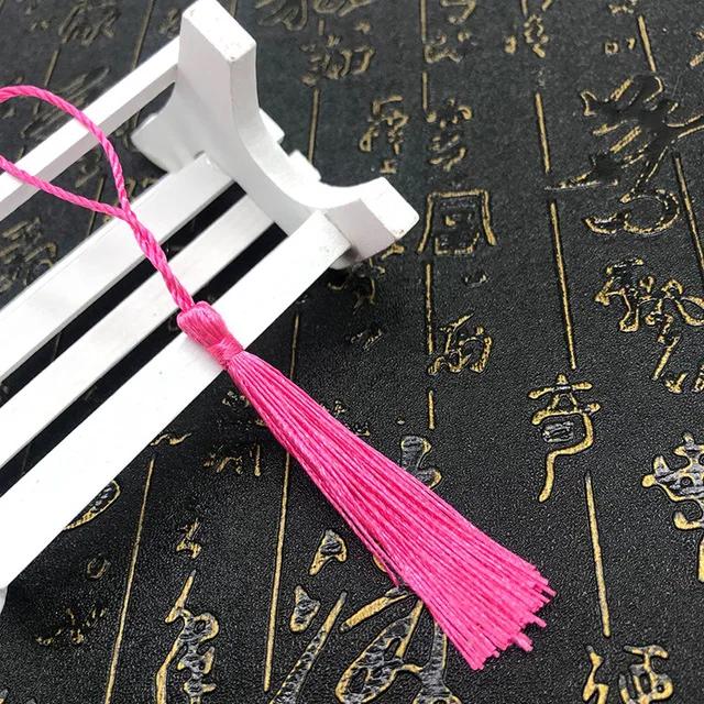 10~80Pcs Bookmark Tassels Fringe Brush Handmade Soft Craft Mini Tassels with Loops for DIY Crafts Jewelry Making Accessories