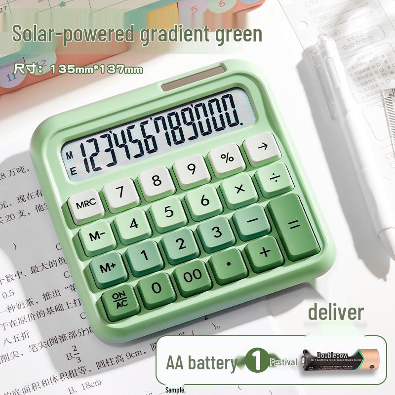 Dopamine Color Series Multifunctional Calculator with Flexible Keyboard - Stylish Office & Internet Celebrity Design.