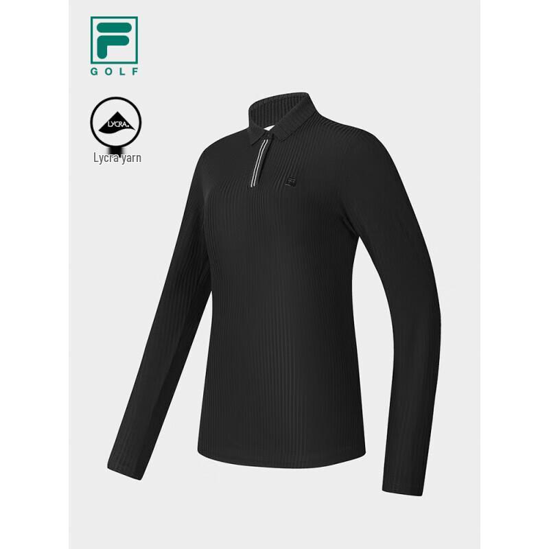 FILA Women s Knit Long-Sleeve Golf Polo Shirt M