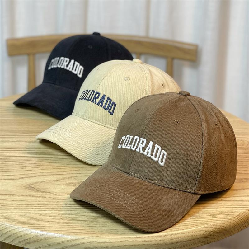 Three Dimensional Letter Embroidered Hat for Women Autumn and Winter New Style Cap Casual Versatile Face Showing Small Thick Fashionable Baseball Cap