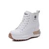 Women's shoes 2026 autumn new muffin single shoes versatile high heel thick sole inner height increase casual high top shoes short boots