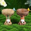 Dwarf Design Bird Feeder Resin Art Statue Fairy Garden Decoration Hummingbird Feeder  Outdoor
