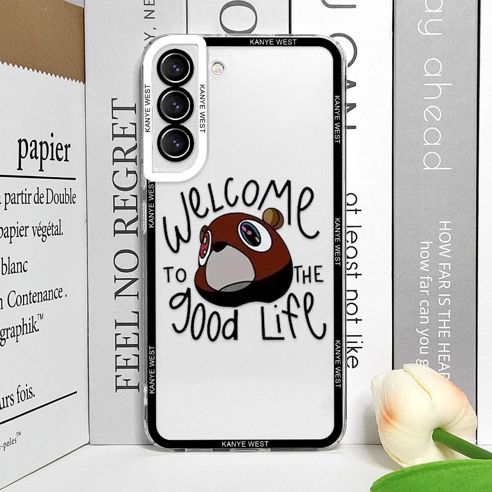 Lustige K-Kanye West Yee Poster Handyhülle für Samsung Galaxy S25 S24 S23 Ultra S22 Plus S21 FE 5G Weiche Hüllen Transparente Fundas
