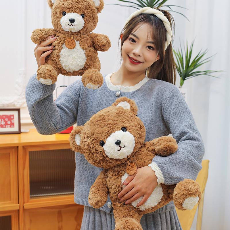 Niedliche niedliche Bärenpuppe Plüschtier Teddybärpuppe Beruhigende Schlafpuppe Kindergeburtstagsgeschenk