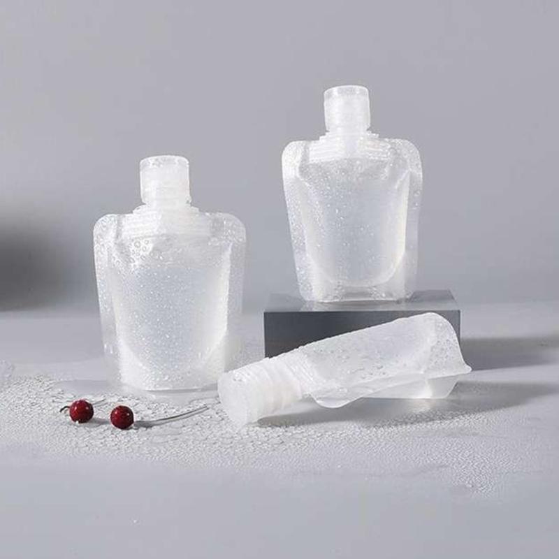 Transparent Stand Up Spout Pouch for Travel 30ml/50ml/100ml Leakproof Refillable Bag