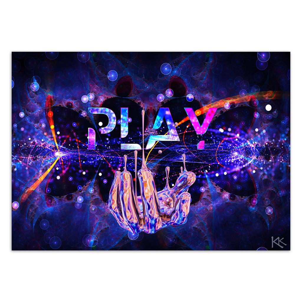 Wallpaper for the Player Room Neon Sign for Play