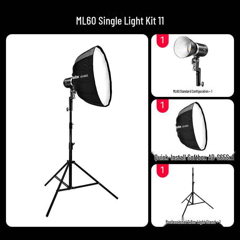 

Godox ML60 Continuous LED Video Light Kit
