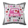 Valentine's Day Cushion Short Plush Love Printed Cushion Cover Car Bedside Cushion Gift
