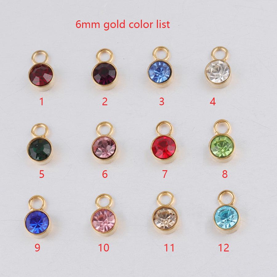 

Stainless Steel Minimalist Engraved Pendant Necklace with Birthstone Charm Steel
